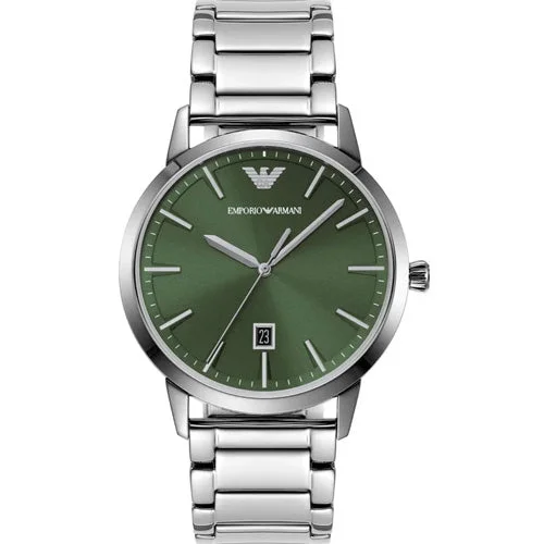 titanium and stainless steel watches for men -Emporio Armani Luigi Green Dial Men 43mm AR11575