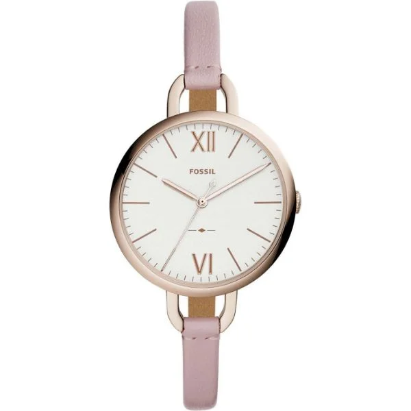 women’s watches with rose gold accents -Fossil Analog Silver Dial Women's Watch - ES4356