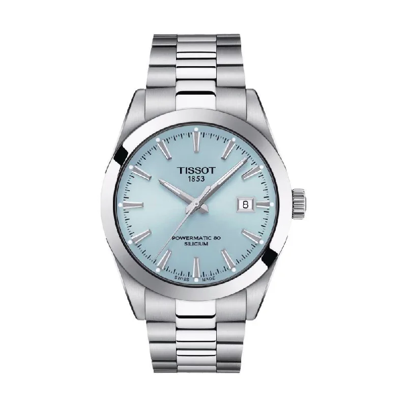 affordable quartz watches for everyday wear -Gentleman Powermatic 80 Silicium Ice Blue Dial