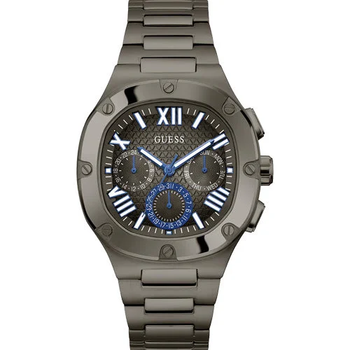 men’s watches with unique case shapes -Guess Headline Gunmetal Dial Men 42mm GW0572G5