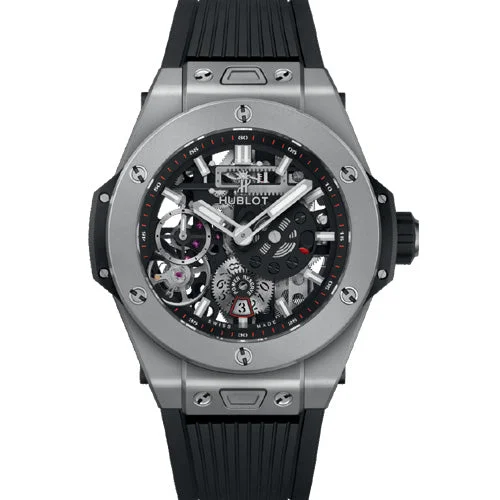 watches for men with multi-functional features -Hublot Big Bang Meca-10 Titanium Black Dial Men 45mm