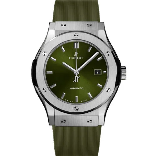 smartwatch with health monitoring and ECG -Hublot Classic Fusion Green Dial Men 42mm 542.NX.8970.RX