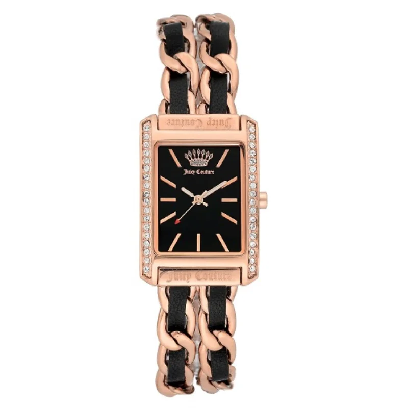 automatic watches with retro design for men -Juicy Couture; JC-1196BKRG