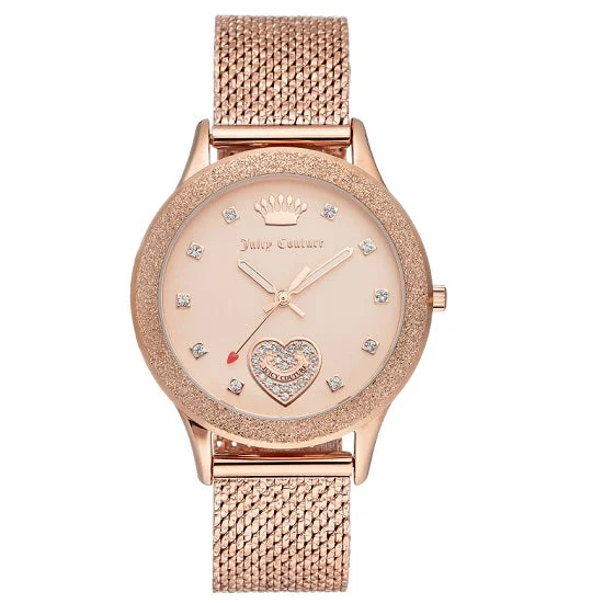 women’s watches with silver band and minimalist design -Juicy Couture; JC-1210RGRG