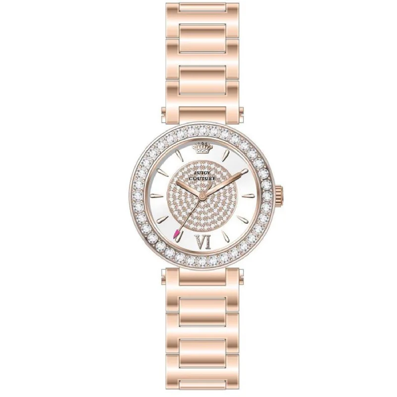 luxury watches with leather strap for women -Juicy Couture with 34X34 MM White Watch Band; 1901152