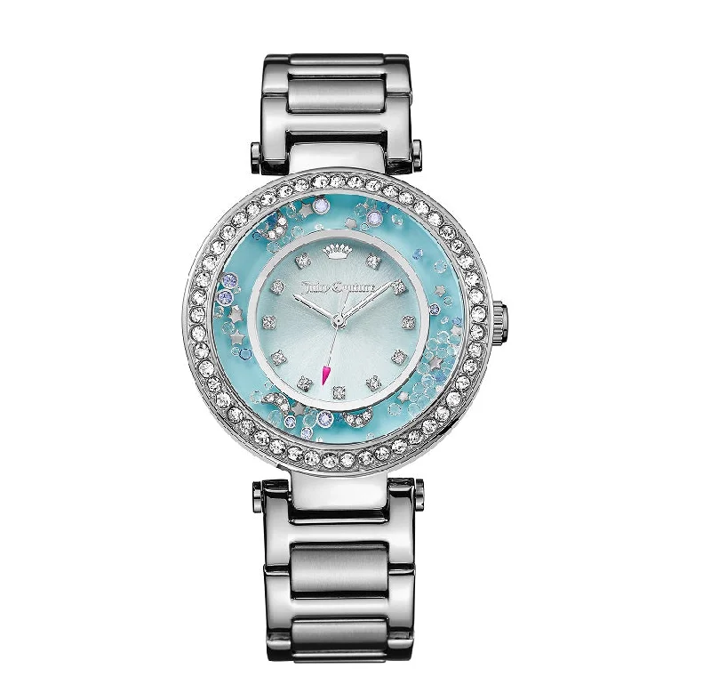 casual watches for men with simple dial -Juicy Couture with 38X38 MM Blue Watch Band; 1901330