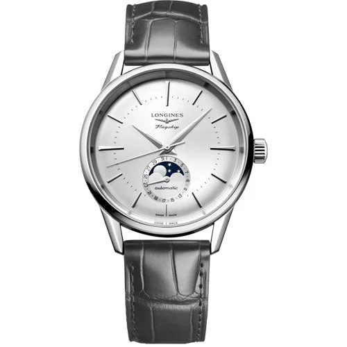 trendy watches for women with sleek bands -Longines Flagship Heritage Sunray Silver Dial Unisex 38.5mm