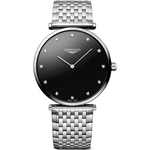 designer watches for professional women -Longines La Grande Classique De Black Lacquered Dial Unisex 38mm