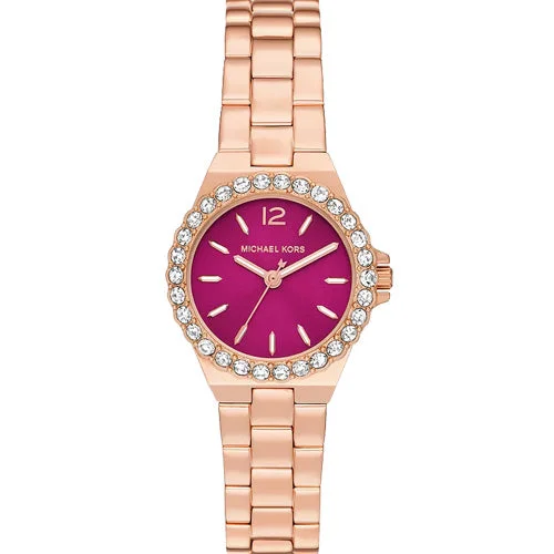 waterproof smartwatches for water sports -Michael Kors Lennox Pink Dial 30mm