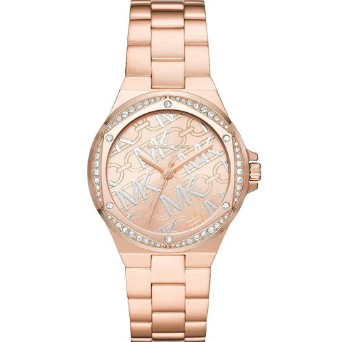 smartwatch with health monitoring and ECG -Michael Kors Lennox Rose Gold Dial 36mm