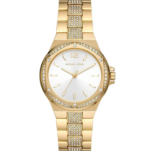 watches with oversized dial for easy viewing -Michael Kors Lennox Silver Dial 37mm