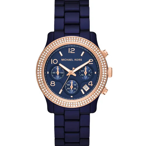 casual watches for men with rugged look -Michael Kors Runway Blue Dial 38mm