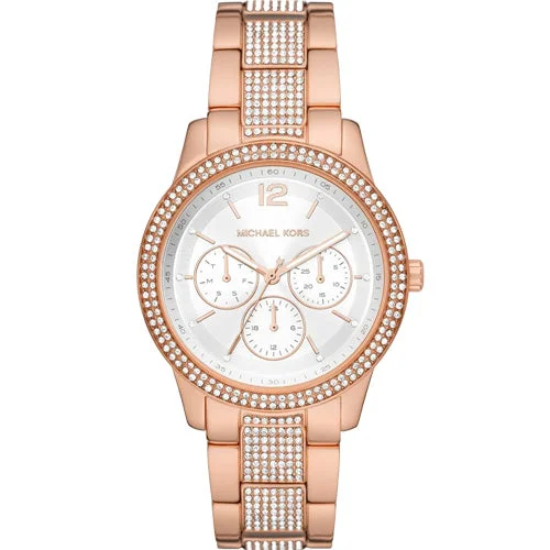 digital watches for men with customizable features -Michael Kors Tibby White Dial 40mm