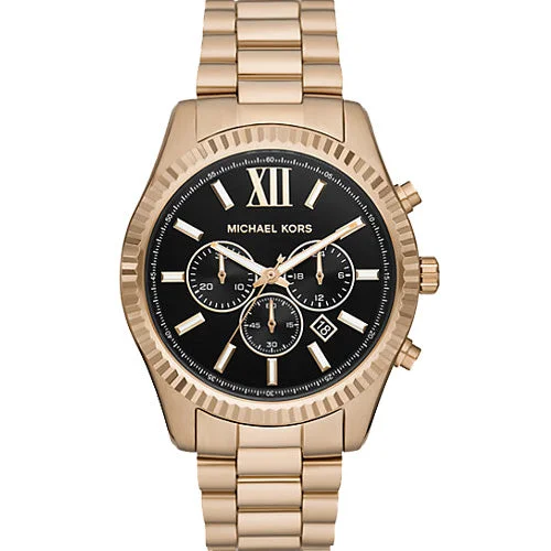 affordable luxury watches for everyday wear -Michael Kors Oversized Lexington Black Dial Men 44mm MK9155