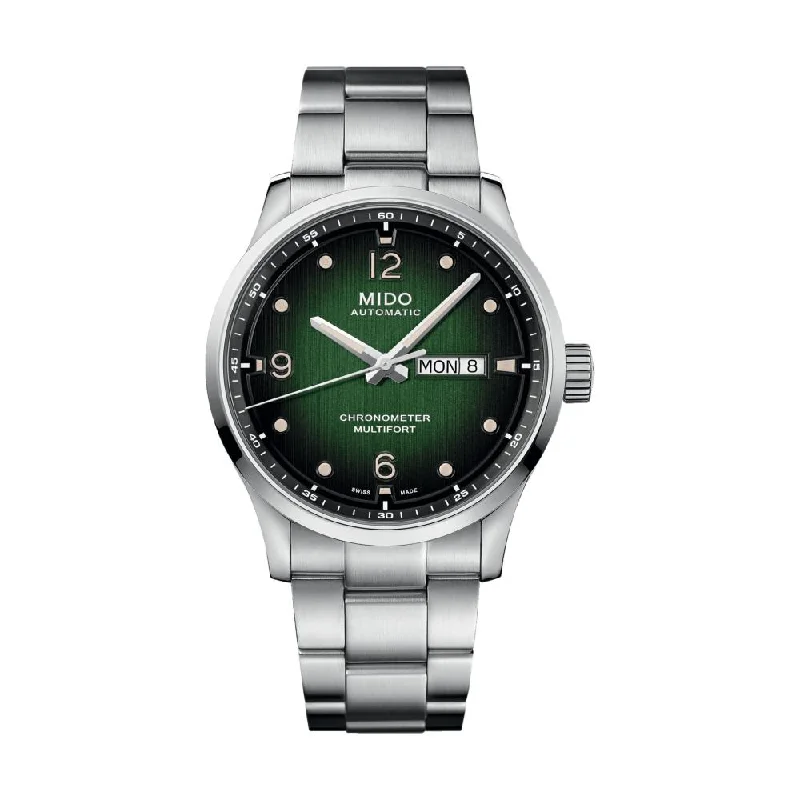 sporty watches with step counter for women -Multifort M Chronometer Green