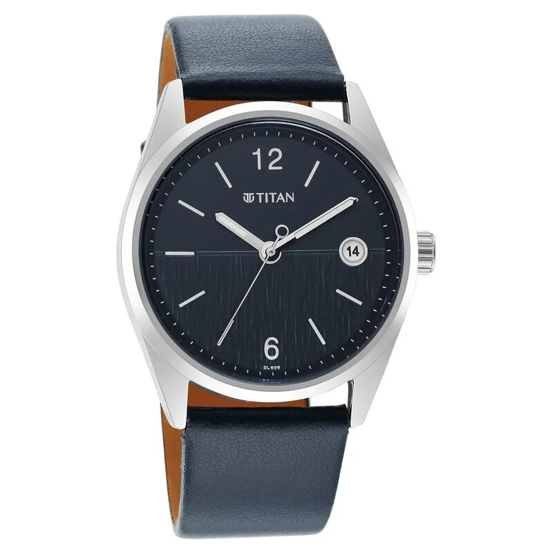 watches with large display for easy readability -Titan Neo Blue Dial Analog With Date Watch For Men