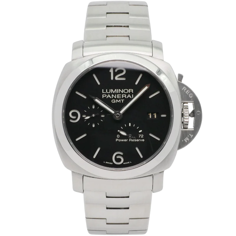 best watches for scuba diving enthusiasts -Panerai Luminor 1950 3 Days GMT Stahl PAM00347