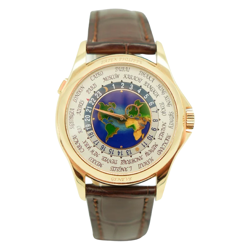 watches for men with leather and stainless steel -Patek Philippe World Time Gelbgold 5131J-001 - 2011