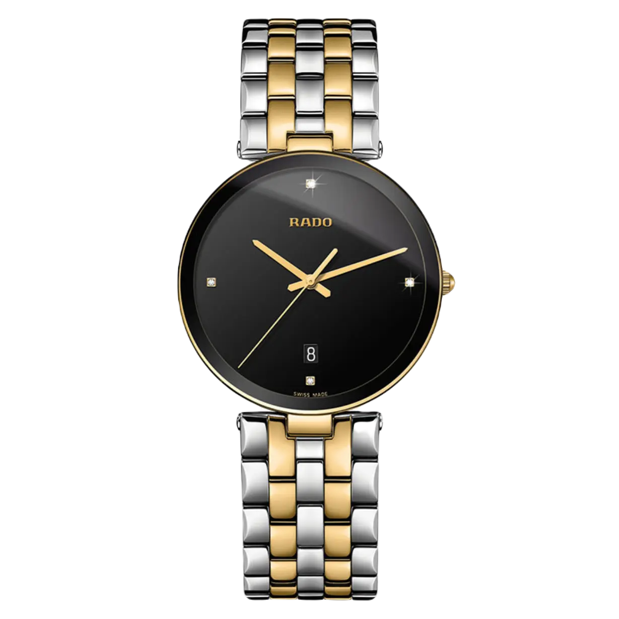 women’s watches with rose gold accents -Rado Florence Black Dial Unisex 38mm