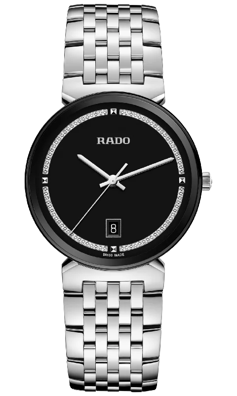 stylish casual watches for men with date feature -Rado Florence Black Dial Unisex 38MM