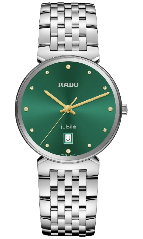 classic round watches for men -Rado Florence Green Dial Unisex 38mm