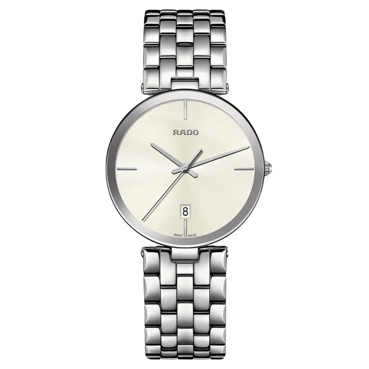 solar-powered watches with sleek designs -Rado Florence White Dial Unisex 38mm