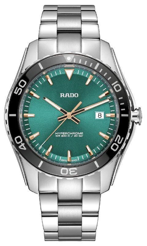 minimalist watches for daily wear -Rado Hyperchrome Turquoise Dial Men 44mm