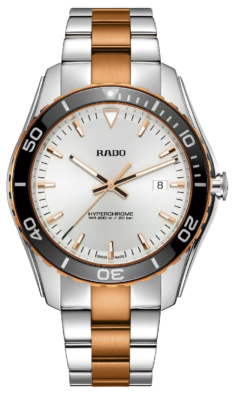 watches for men with multi-functional features -Rado Hyperchrome White Dial Men 44mm