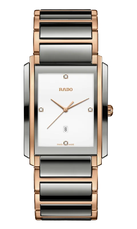 stylish women’s watches with interchangeable straps -Rado Integral White Dial Unisex 31mm