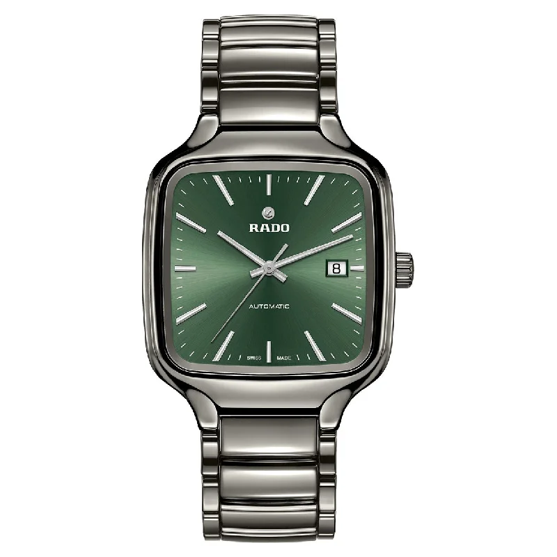 luxury watches with sapphire crystal -Rado True Green Dial Unisex 38mm