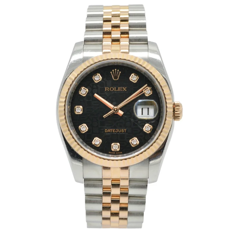 digital watches with advanced features for men -Rolex Datejust 36mm Stahl / Roségold 116231 - 2011