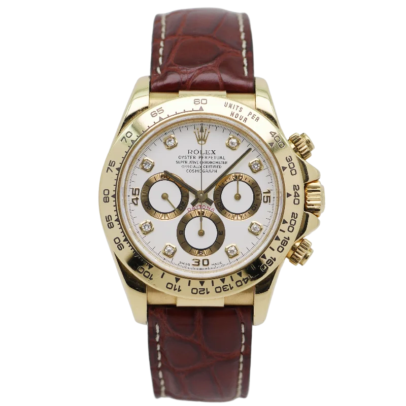 premium leather strap watches for women -Rolex Daytona Gelbgold 16518 - 2000