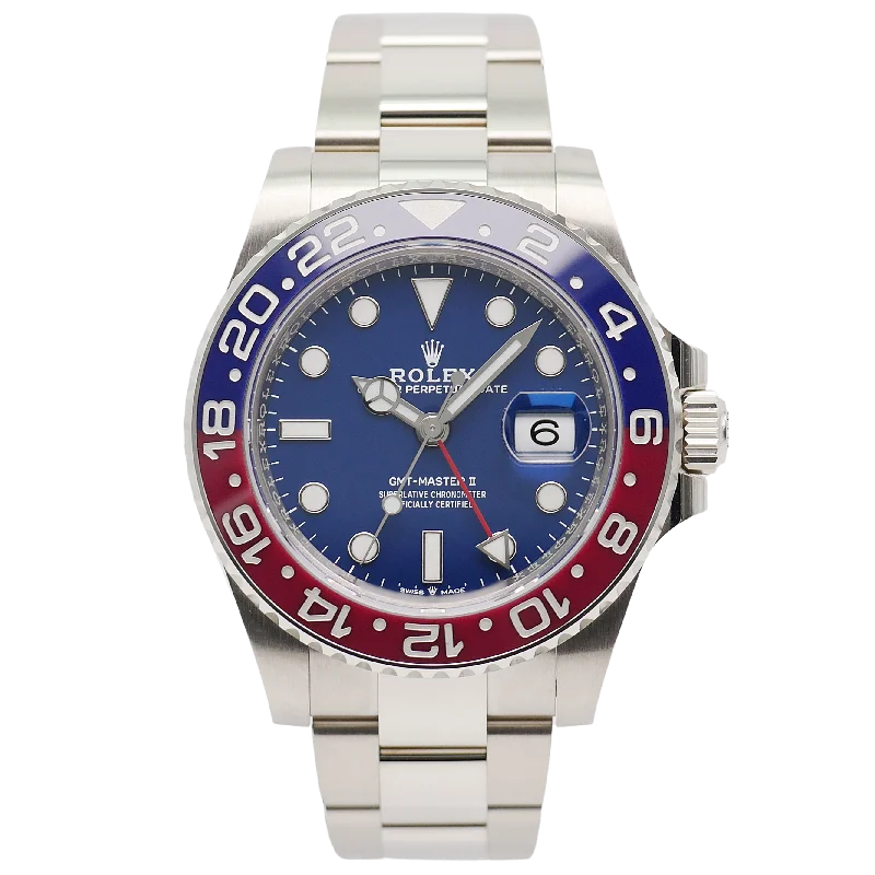 best men’s watches with multifunctional dials -Rolex GMT-Master II Pepsi Weißgold 126719BLRO - 2021