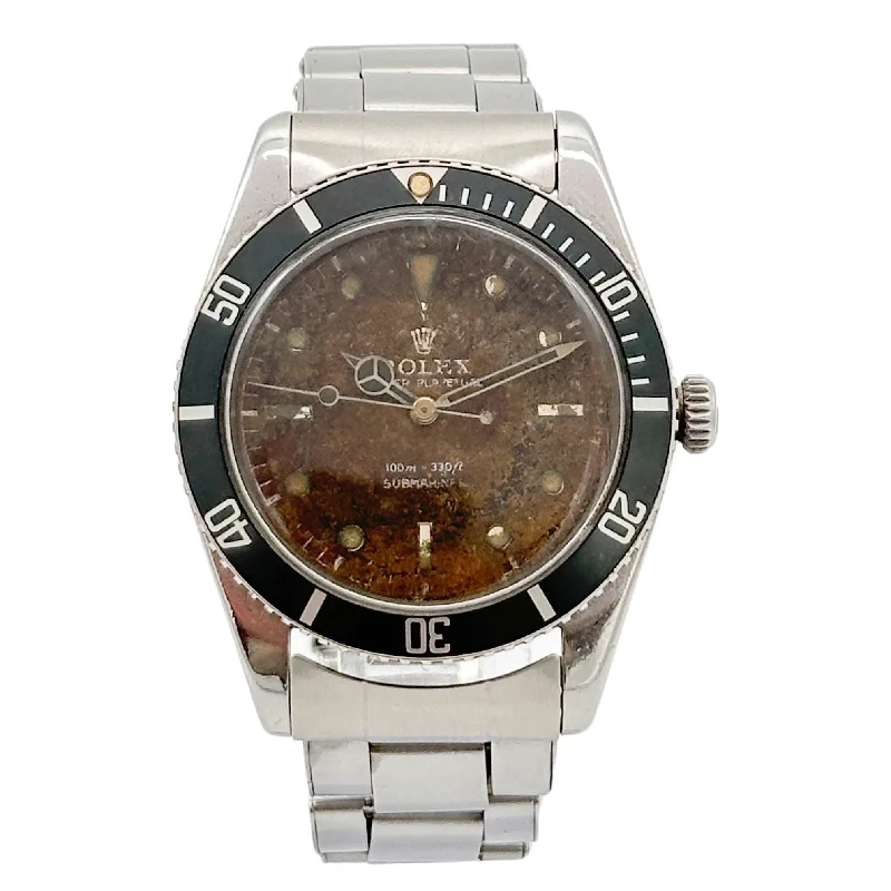 rugged watches for extreme conditions -Rolex Submariner No Date tropical dial Stahl 6536-1