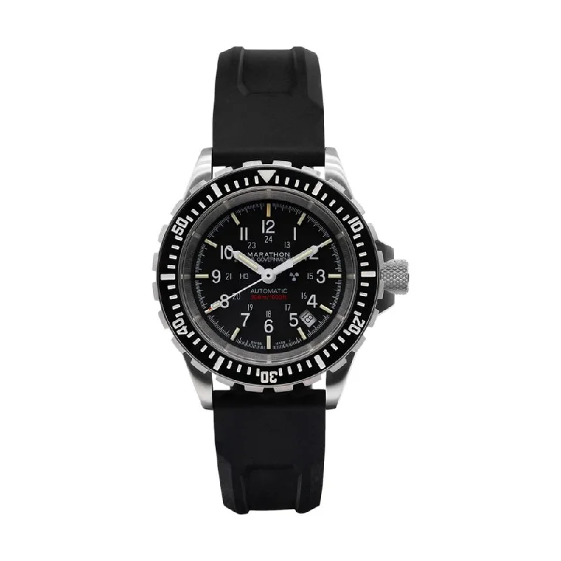 men’s watches with rotating bezels for diving -Search & Rescue Diver's Automatic (GSAR) 41mm - Black on Rubber Strap