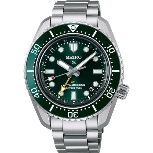 men’s watches with leather and rubber straps -Seiko Prospex Green Dial Men 42mm SPB381J1