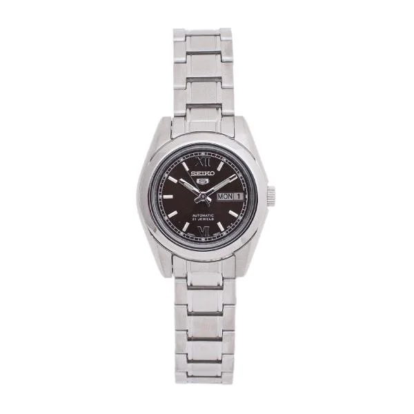 minimalist watches for women with slim design -Seiko Women’?????¶ôÇï¶ôǝ????s Automatic Silver Stainless Steel Band Watch SYMK25K1