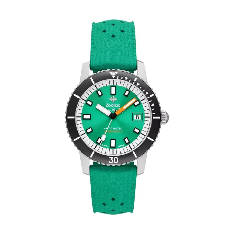 designer watches for professional women -Super Sea Wolf Compression Diver Automatic Rubber Strap Watch