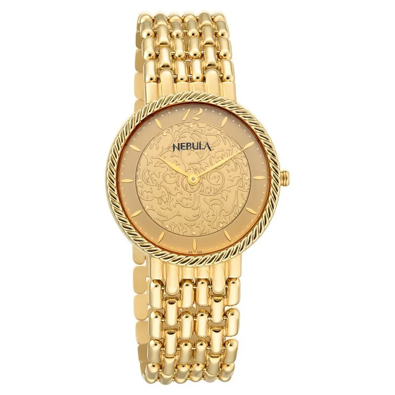 high-quality men’s watches with advanced movements -Titan Nebula Analog 18 Karat Solid Gold Watch For Men