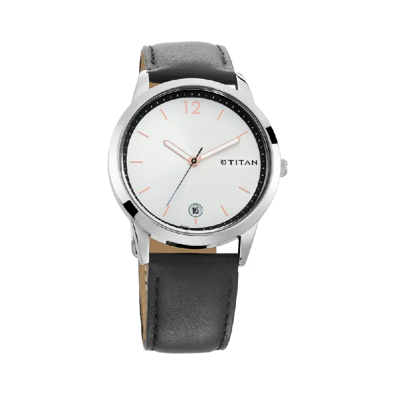 women’s watches with smooth metal finish -Titan Neo Analog White Dial Men's Watch NP1806SL01