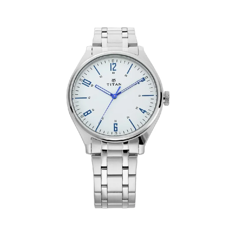 watches for men with eco-friendly materials -Titan Neo Iv Analog White Dial Men's Watch-NL1802SM01