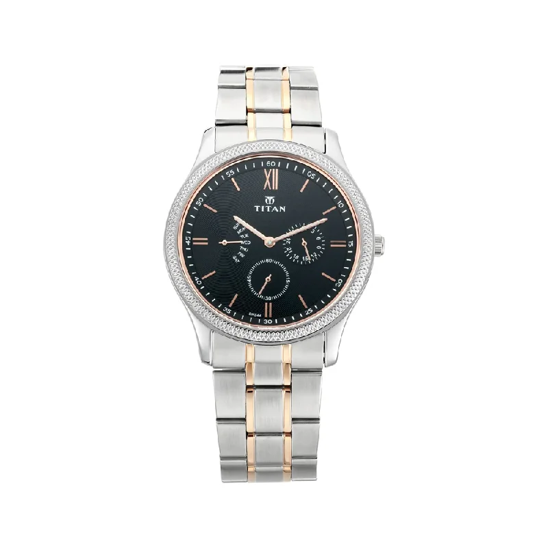 smartwatches for women with fitness features -Titan NN1768KM01 Retrograde Analog Watch For Men