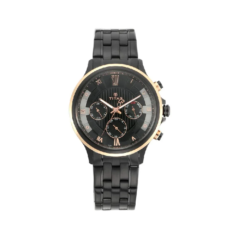 sporty watches with step counter for women -Titan NN1787KM02 Grandmaster Analog Watch For Men