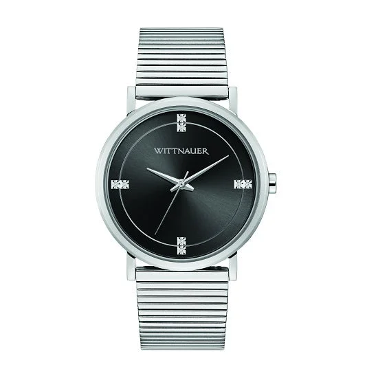 premium watches for collectors with rare features -Wittnauer with 41MM Black Round Dial Stainless Steel Watch Band. WN3101