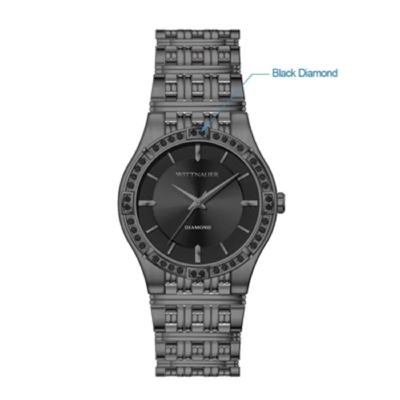 luxury watches for special occasions -Wittnauer with 42MM Black Round Dial Stainless Steel Watch Band. WN3080